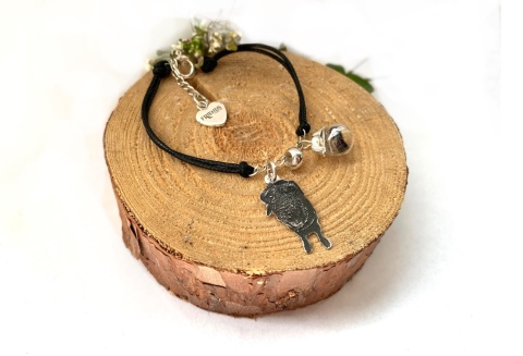 Bransoletka memorialna - portret psa i jego sierść