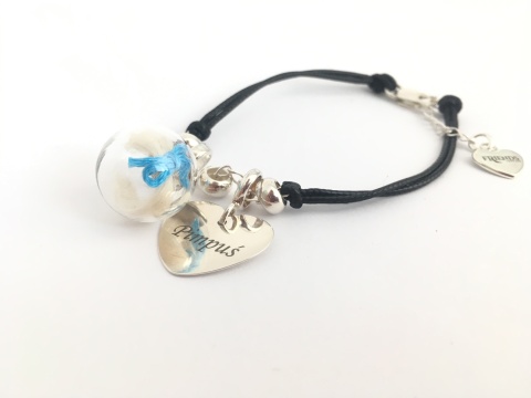 Bransoeltka z sierścią i grawerem - biżuteria personalizowana