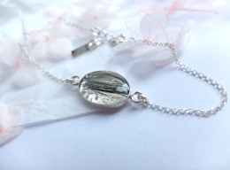 Bransoletka z sierścią pupila – srebro 925, personalizowana pamiątka | Friends Forever