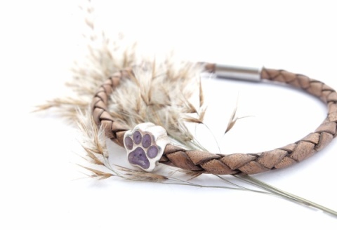 Bransoletka z zatopioną sierścią - biżuteria personalizowana