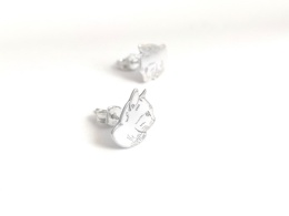 kolczyki z kotami - srebrne kolczyki z kotami