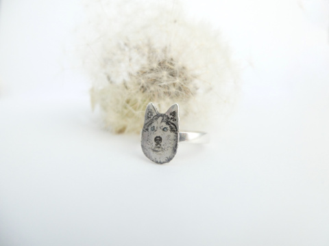 Pierścionek kolorowy portret Twojego psa lub kota Pierścionek kolorowy portret Twojego psa lub kota