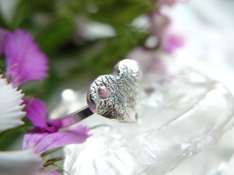 Pierścionek z odciskiem łapki lub noska