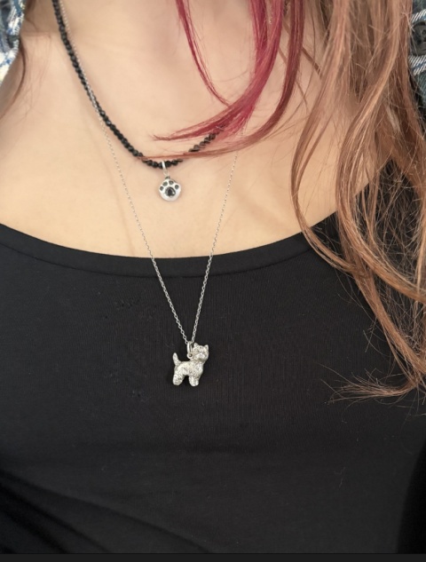 Srebrna zawieszka pies – Cairn Terrier | ręcznie robiona biżuteria ze zwierzęciem | prezent dla miłośnika psów