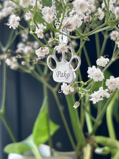 Wisiorek łapka z sierścią